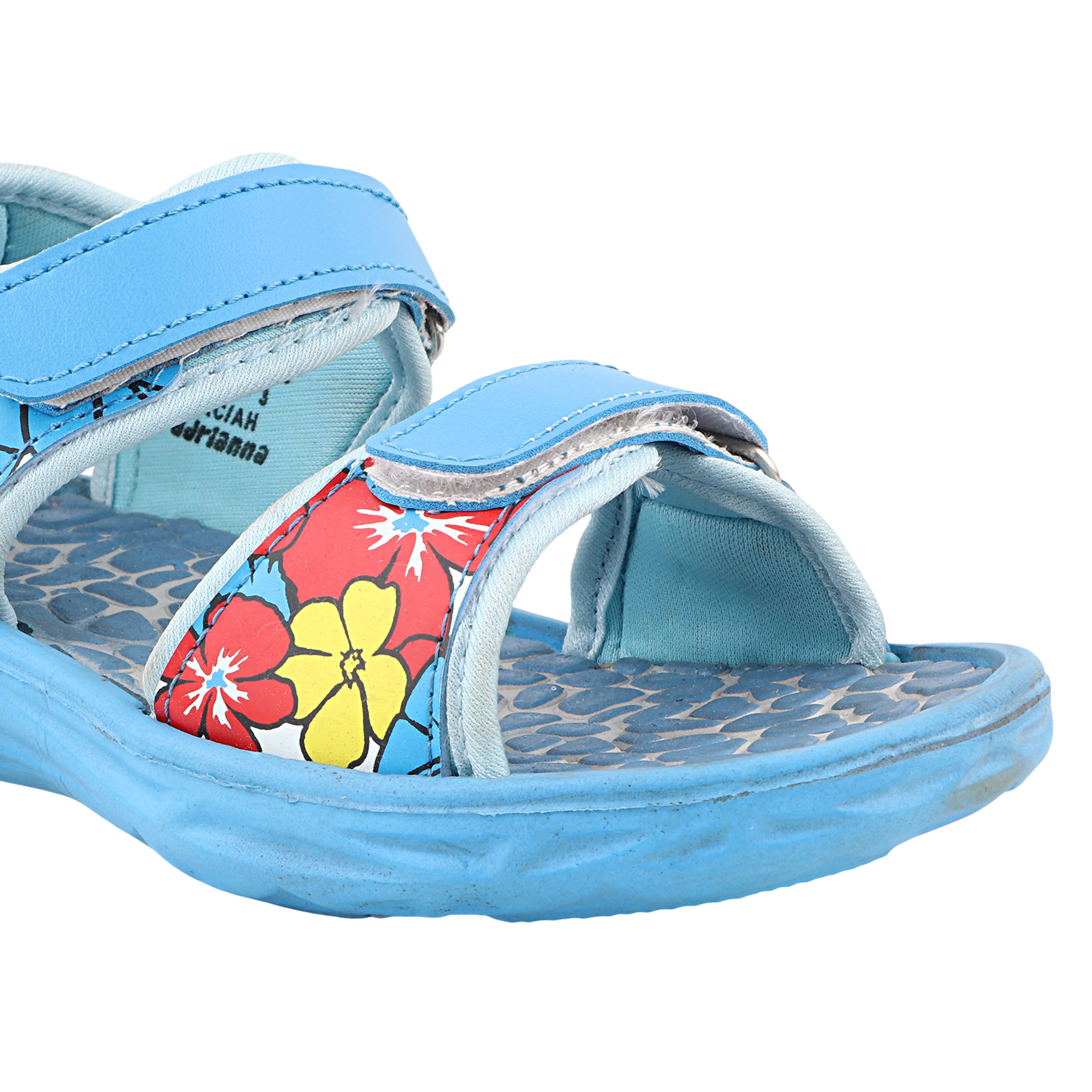 FUEL Yug Outdoor & Casual with Adjustable Velcro and Soft Cushioned Footbed Kids Sandals (Sky-Blue) - Image 2