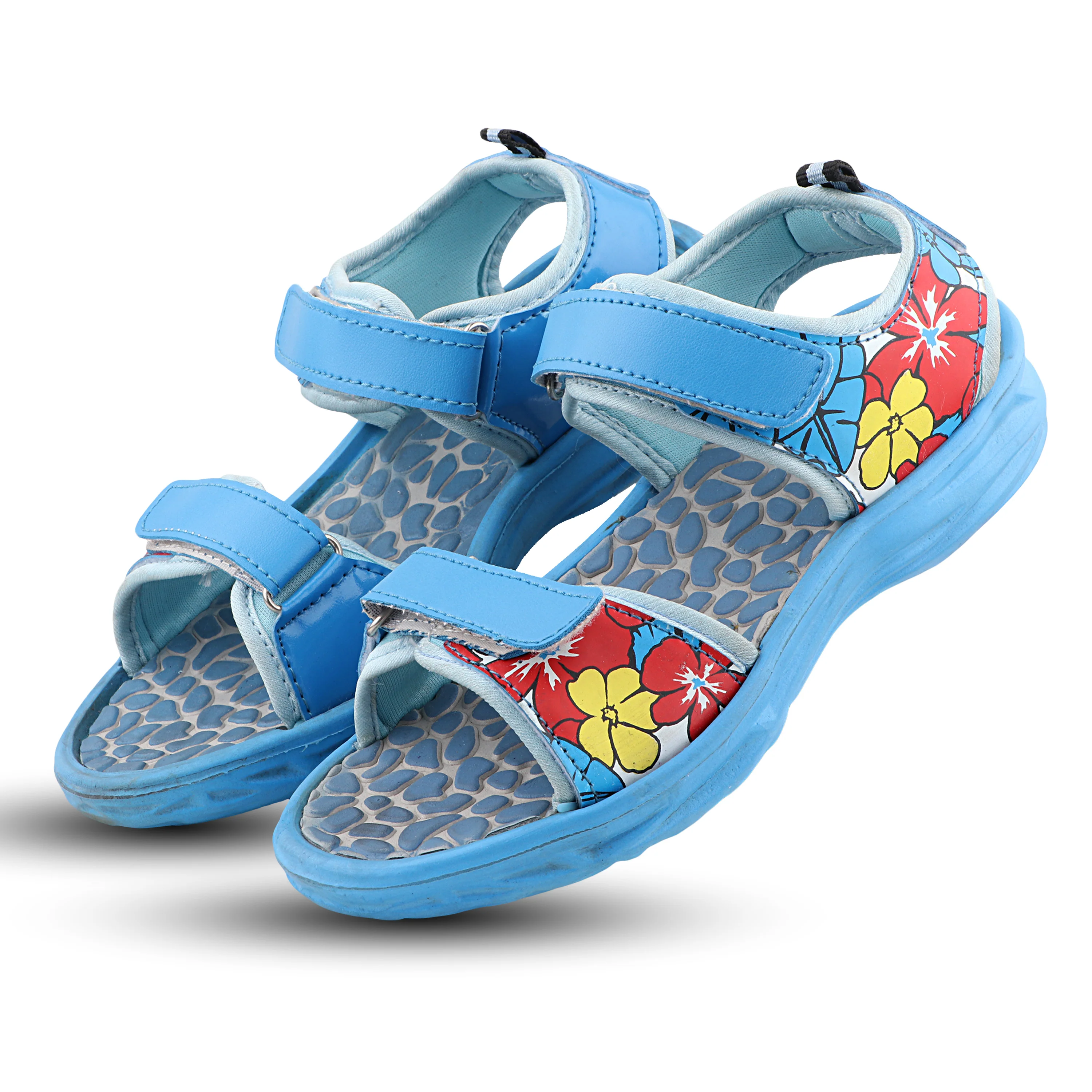 FUEL Yug Outdoor & Casual with Adjustable Velcro and Soft Cushioned Footbed Kids Sandals (Sky-Blue) - Image 3