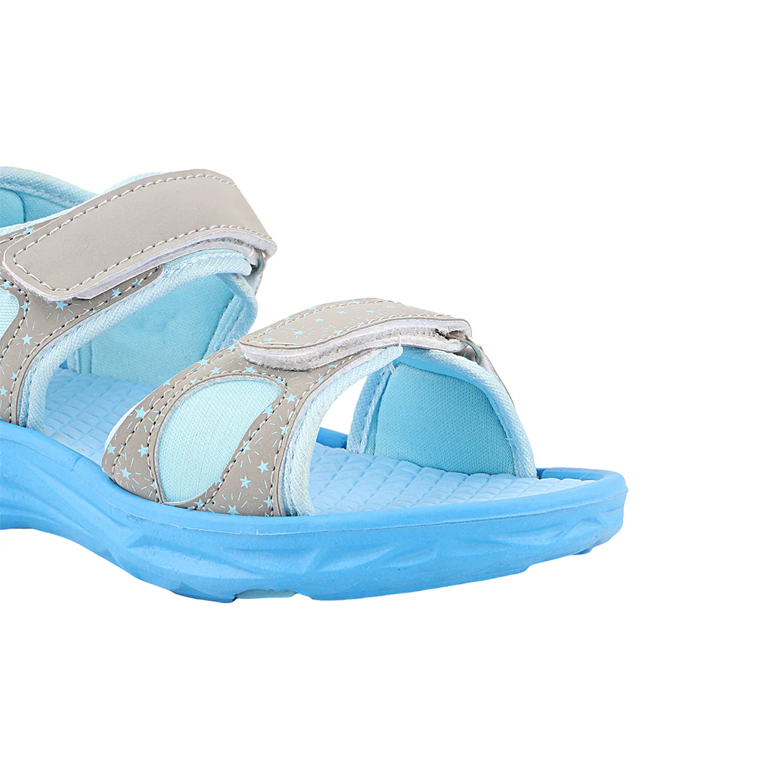 FUEL Yug Outdoor & Casual with Adjustable Velcro and Soft Cushioned Footbed Kids Sandals (Sky-Blue) - Image 2