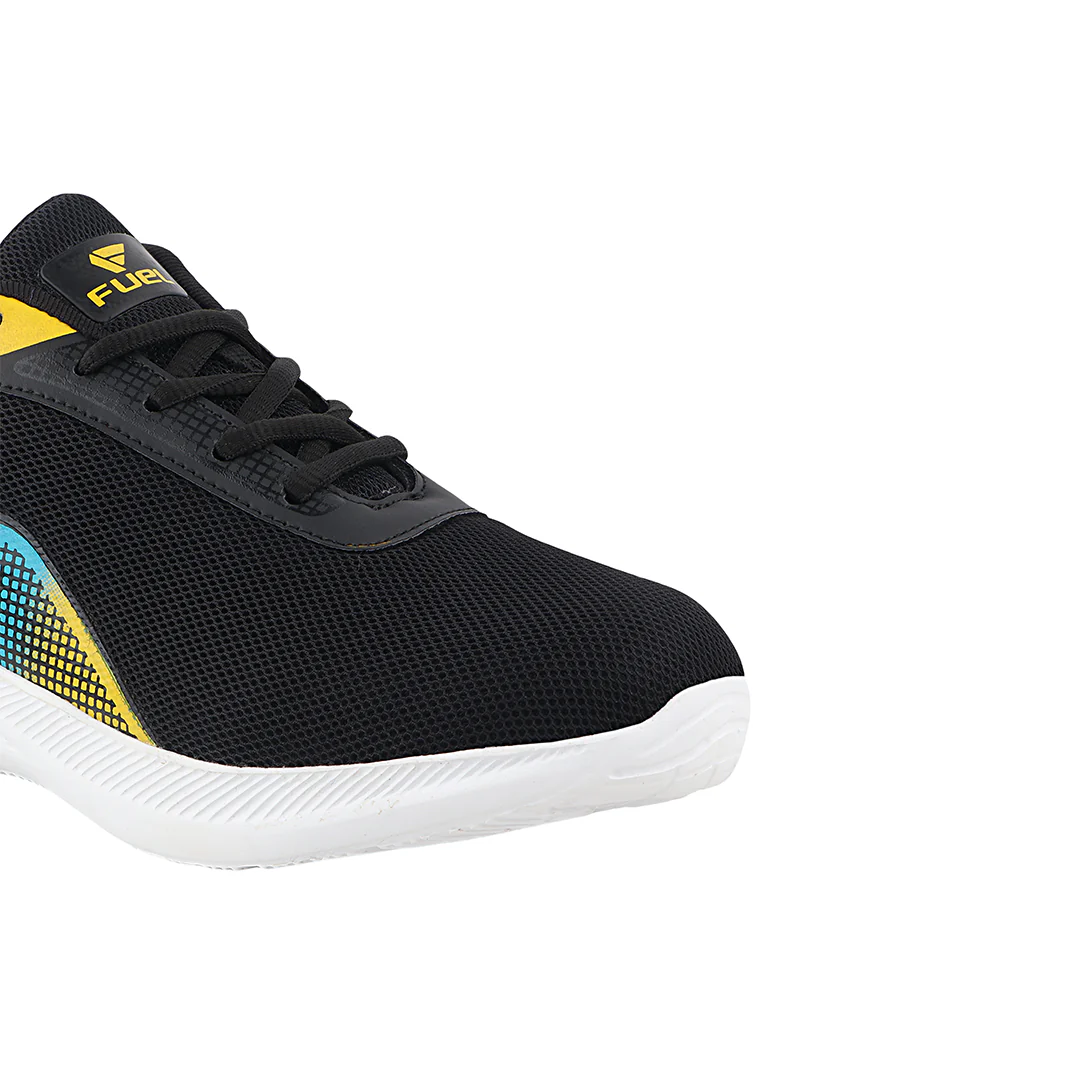 FUEL Rainbow Comfortable and light-weight Sports Shoes For Men (Black) - Image 2