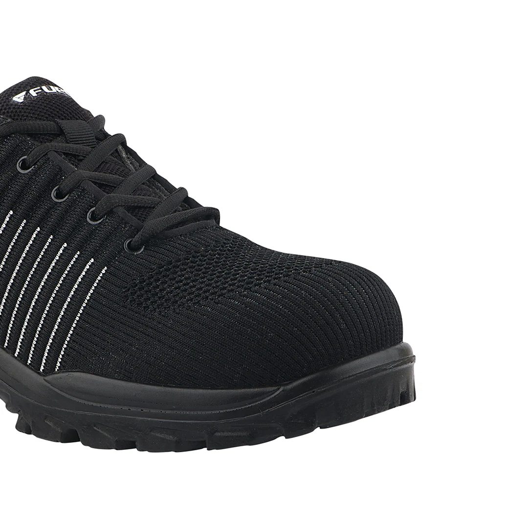 FUEL Aqua Knitted Upper in  PU Sole with 200J Composite Toe Lightweight Industrial Work Safety Shoes for Men (Black) - Image 7