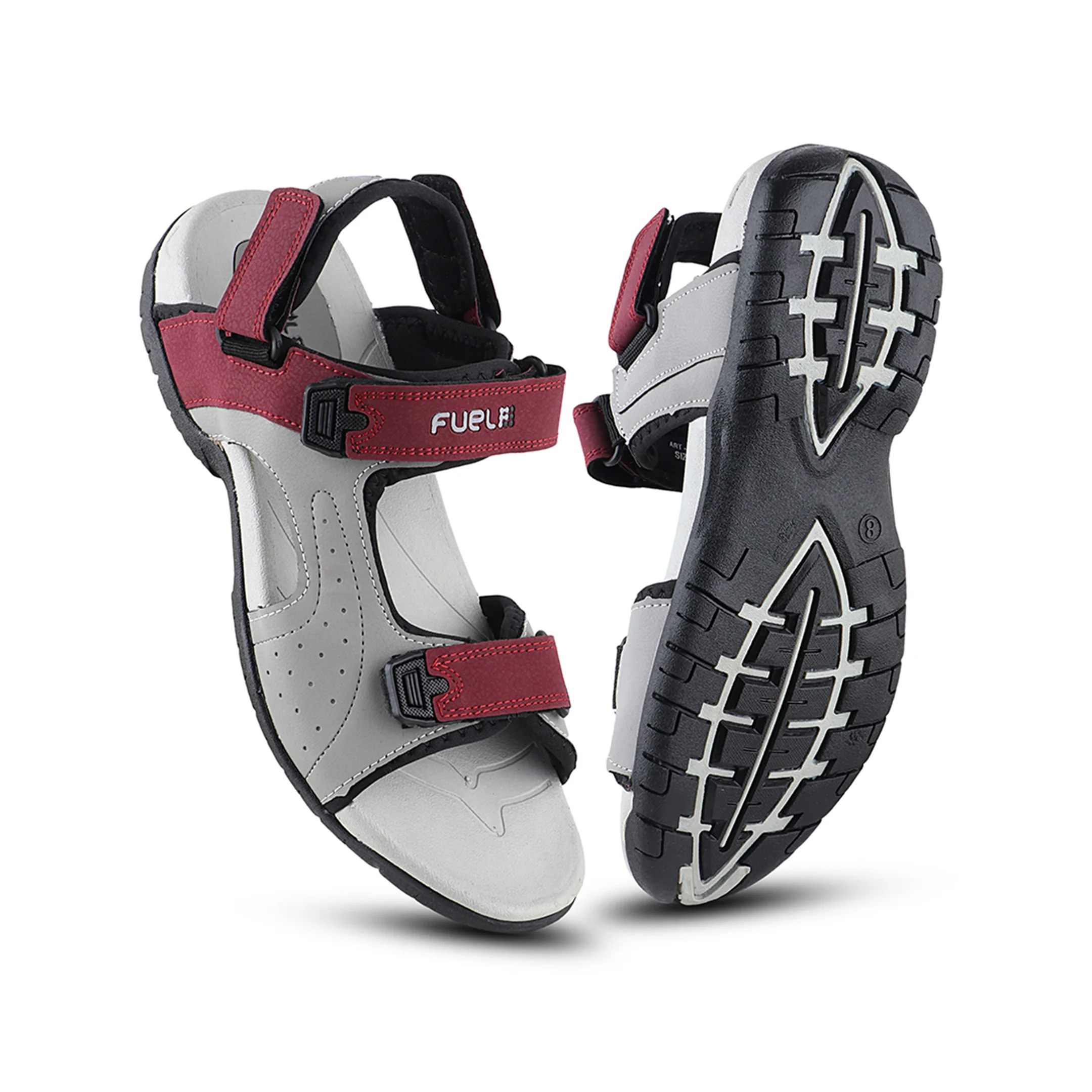 FUEL 2112-02 Men’s Outdoor Comfortable Daily Wear Sports Sandals (Maroon) - Image 7