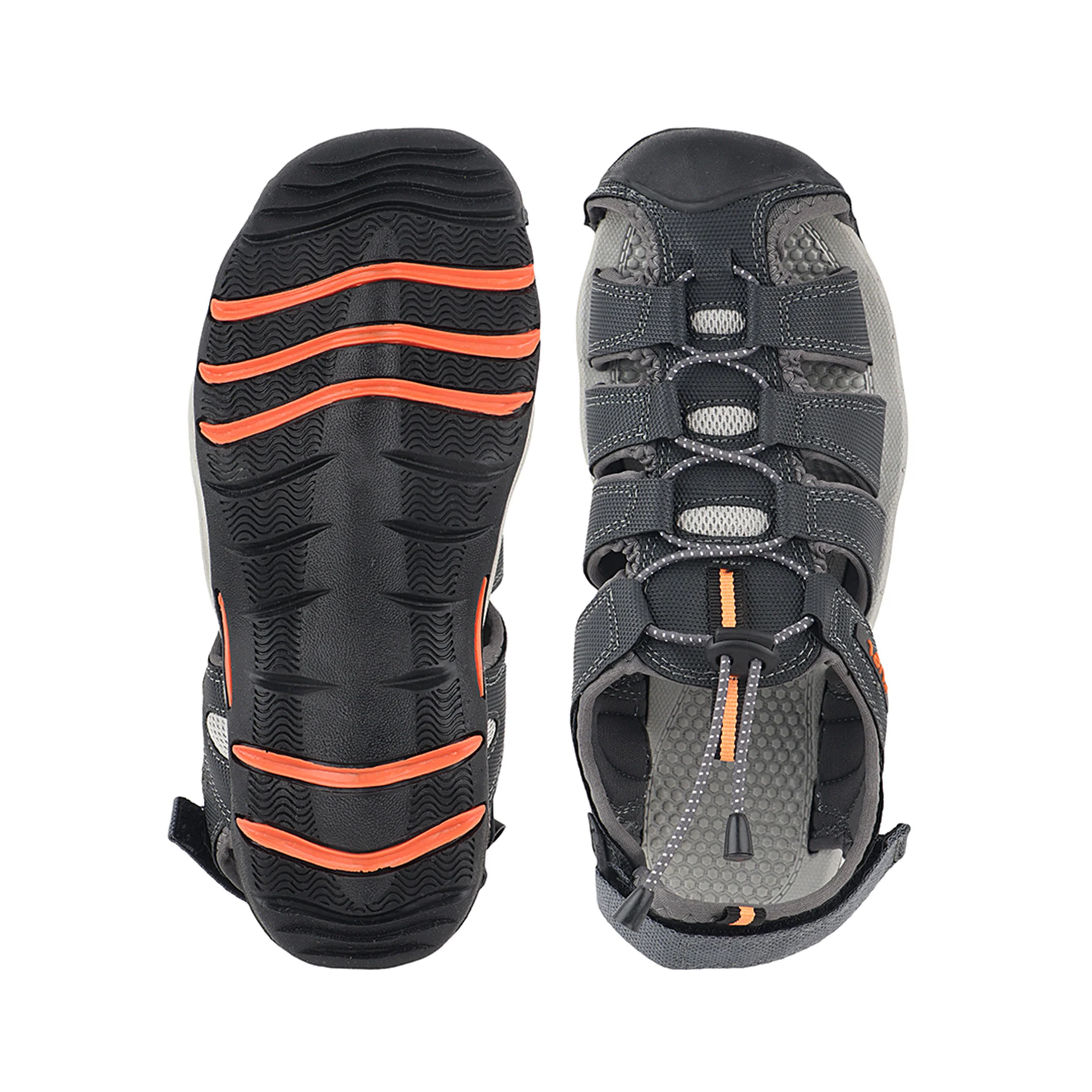 FUEL Soldier-08 Fisherman Protective Toe Cap Sandals for Men (Grey) - Image 6