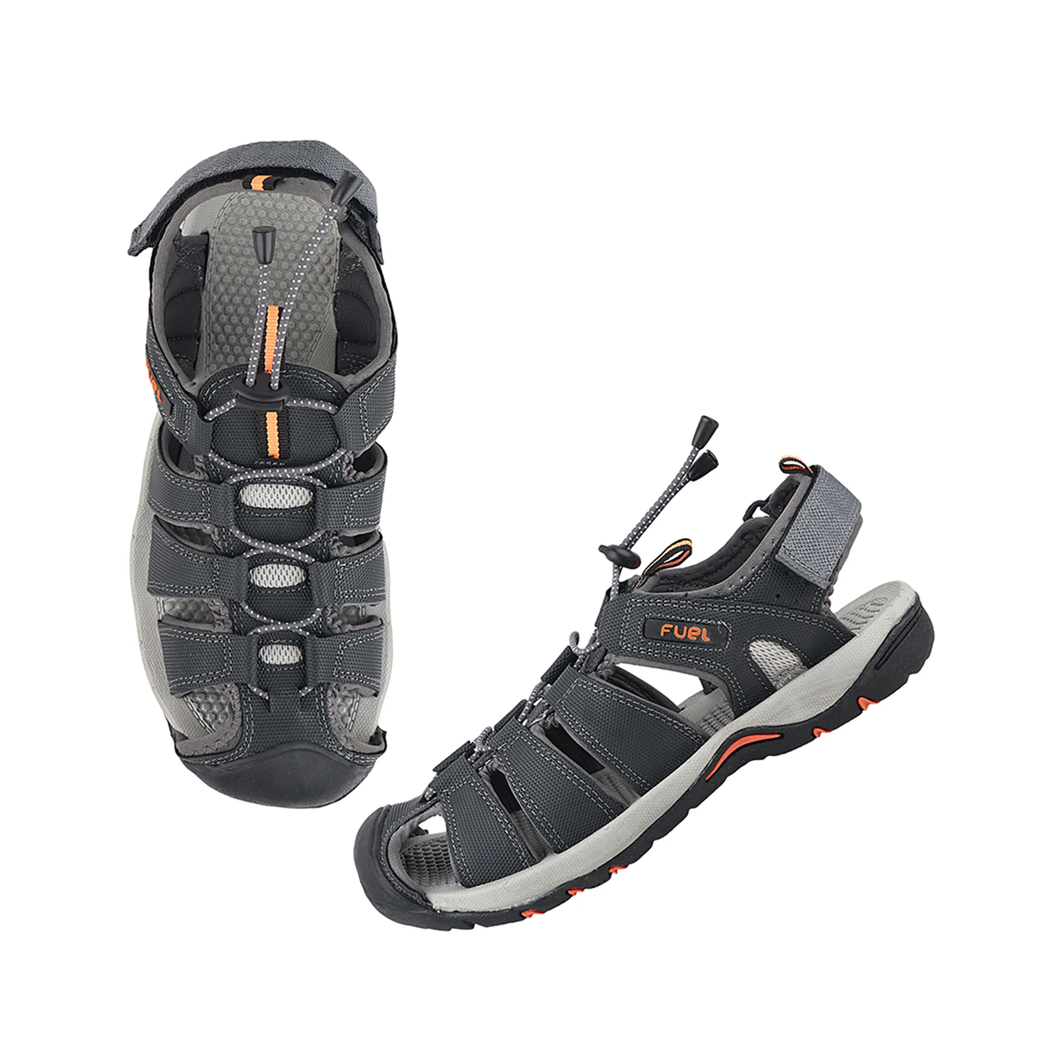 FUEL Soldier-08 Fisherman Protective Toe Cap Sandals for Men (Grey) - Image 7