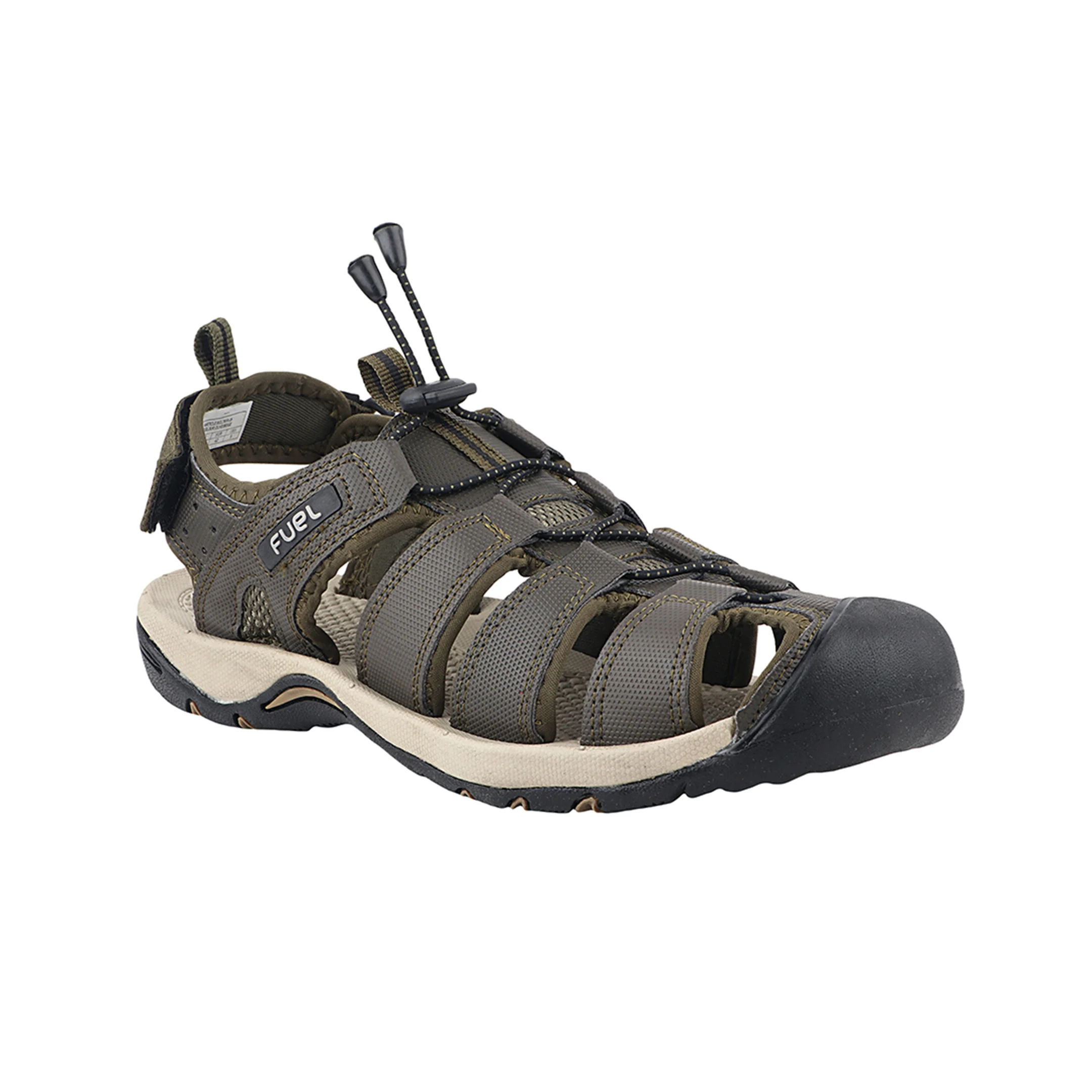 FUEL Soldier-08 Fisherman Protective Toe Cap Sandals for Men (Olive) - Image 3