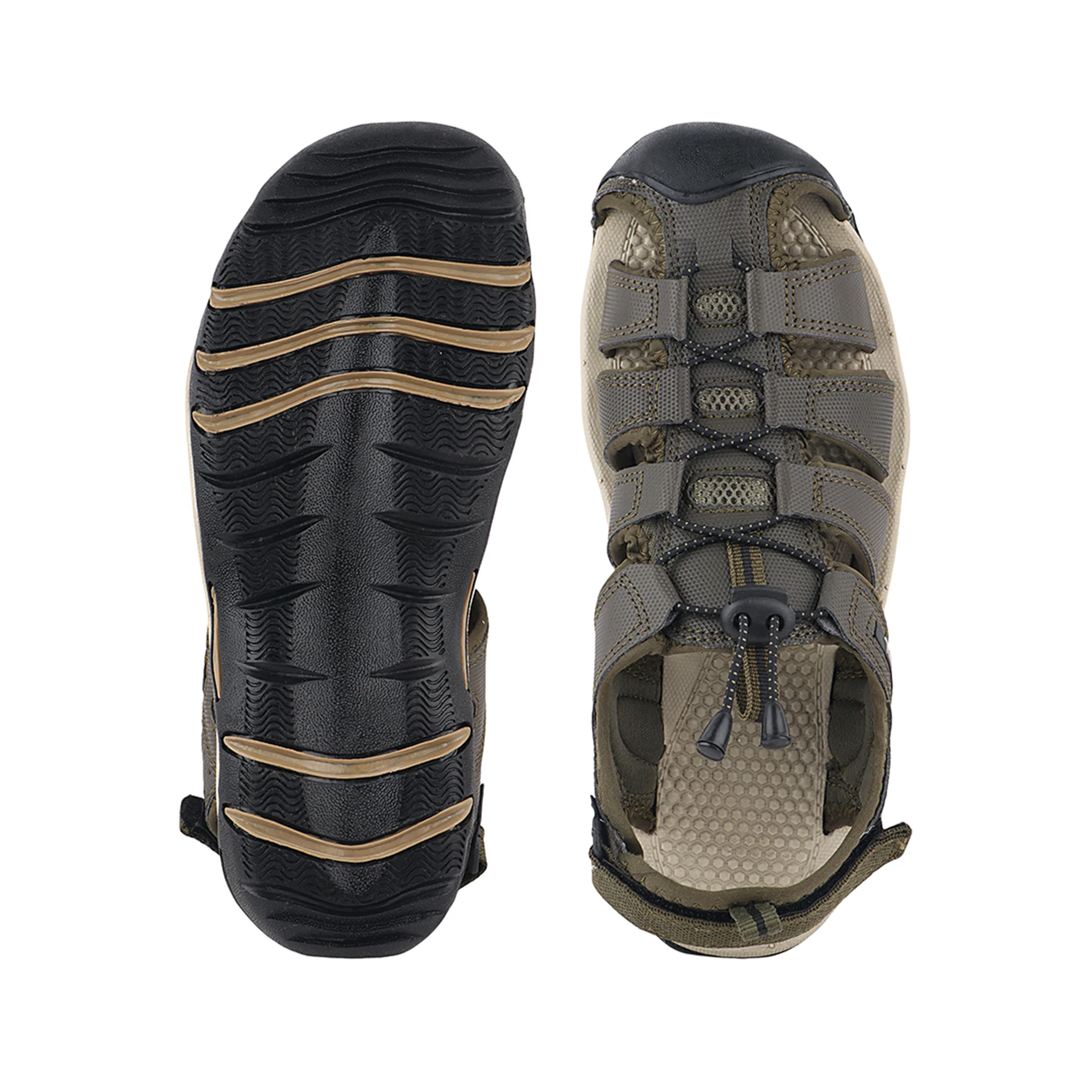 FUEL Soldier-08 Fisherman Protective Toe Cap Sandals for Men (Olive) - Image 6