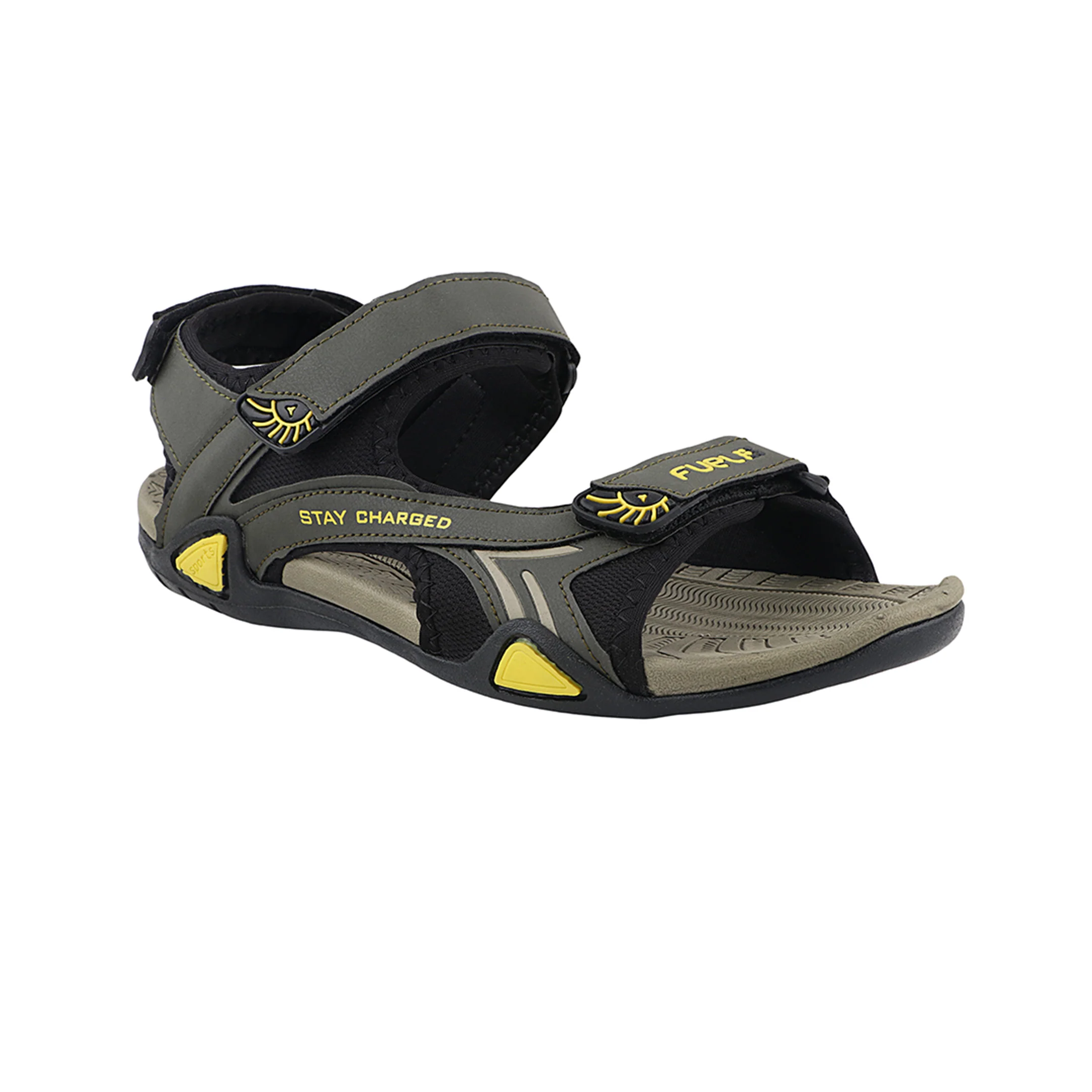 FUEL Victor Casual Sports Sandals For Men's (Olive) - Image 3