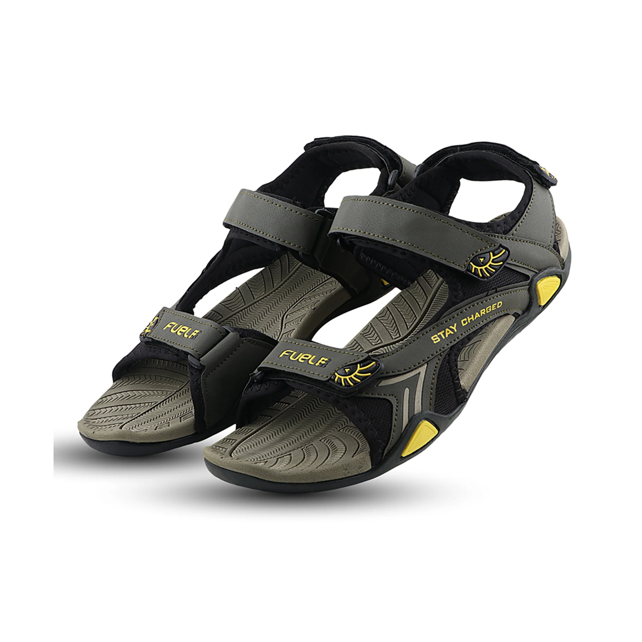FUEL Victor Casual Sports Sandals For Men's (Olive) - Image 5