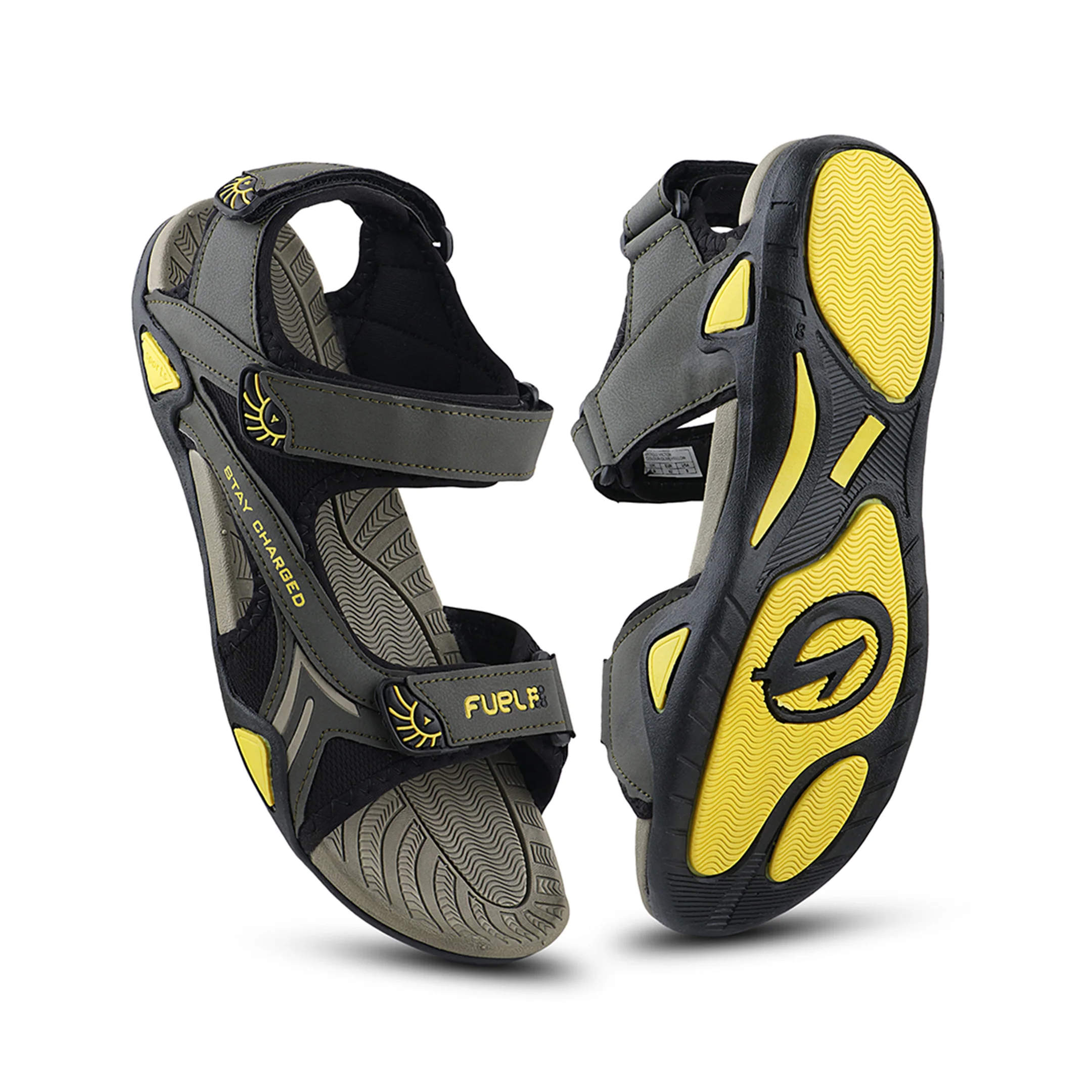 FUEL Victor Casual Sports Sandals For Men's (Olive) - Image 7