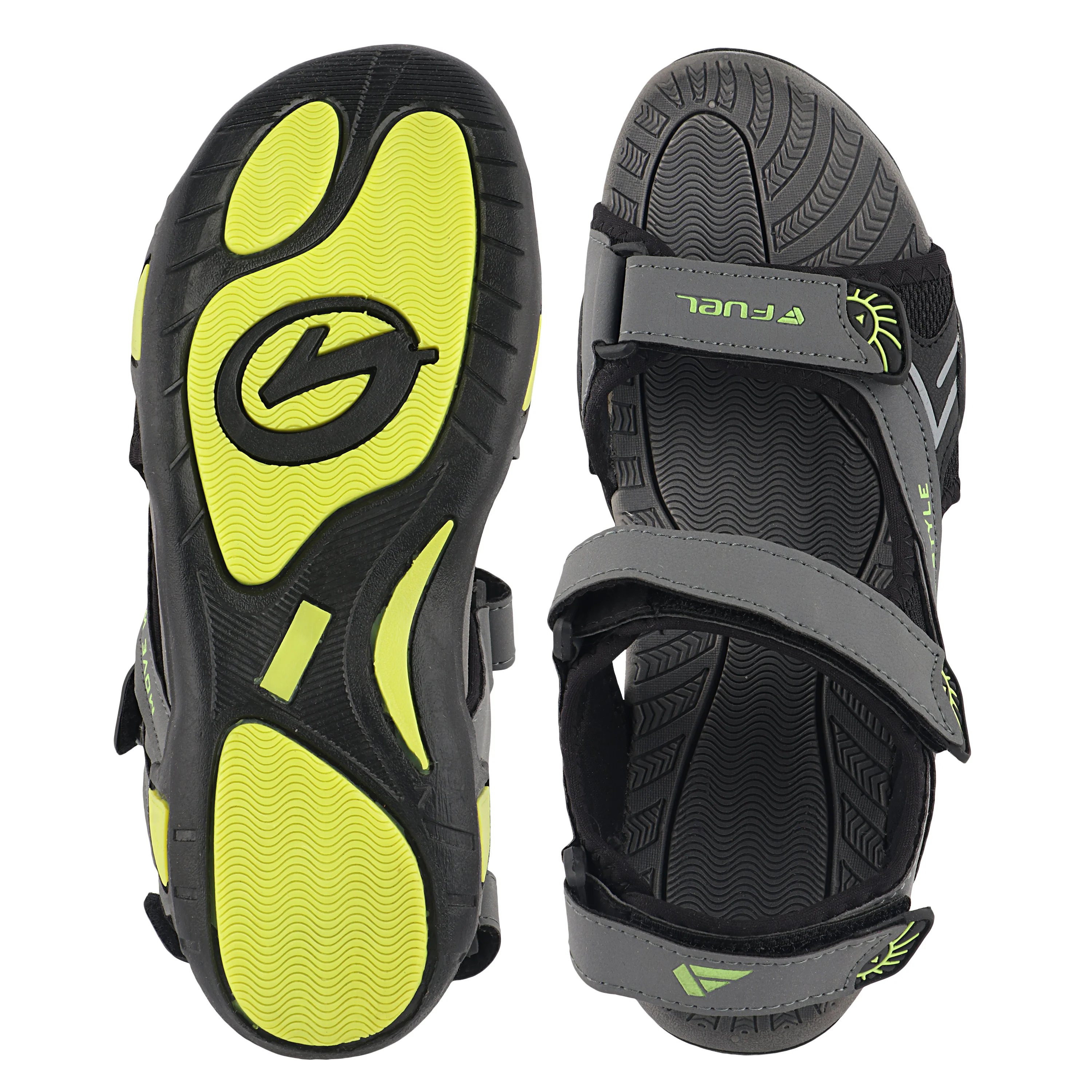 FUEL Victor Casual Sports Sandals For Men's (Grey) - Image 6