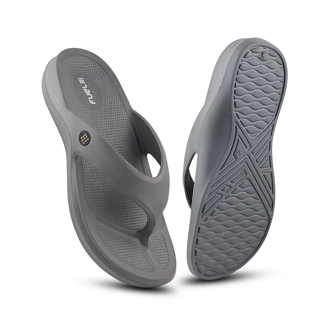 FUEL Comfort EVA Men Lightweight & Durable Slippers (Grey) - Image 7