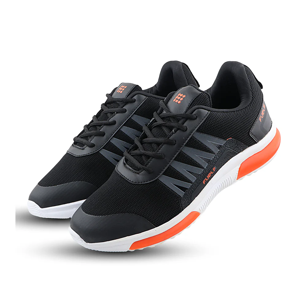 FUEL Polo Active Sport Shoe for Everyday in Mesh For Men's (Black) - Image 4