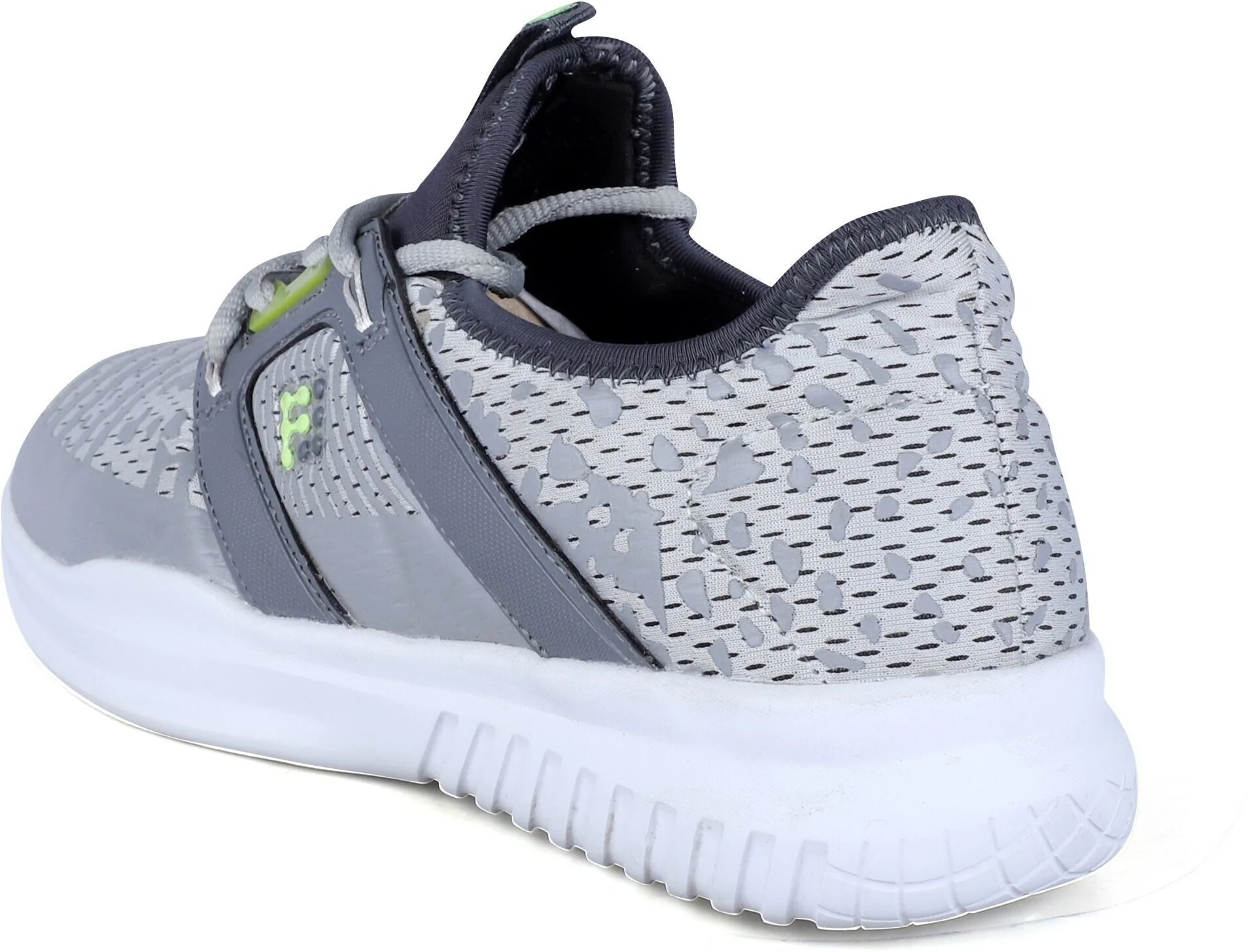 FUEL Wings Breathable Mesh Upper & Cushioned Comfort Running Sports Shoes For Men's (Grey) - Image 2