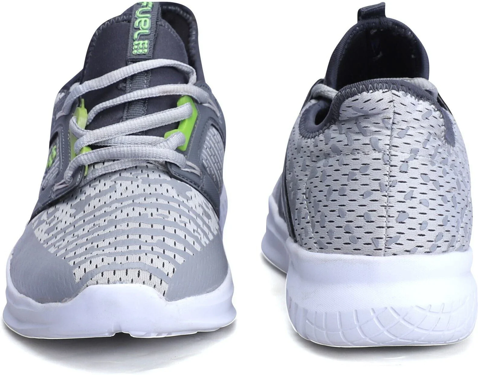 FUEL Wings Breathable Mesh Upper & Cushioned Comfort Running Sports Shoes For Men's (Grey) - Image 4